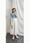 Geometry 浪漫幾何通花層次傘形長裙, Skirt/ SK8776 （navy sold out)