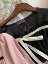Wonderland 絨面皺褶方領輕優雅上衣, Blouse/ BU8987 (pink sold out)