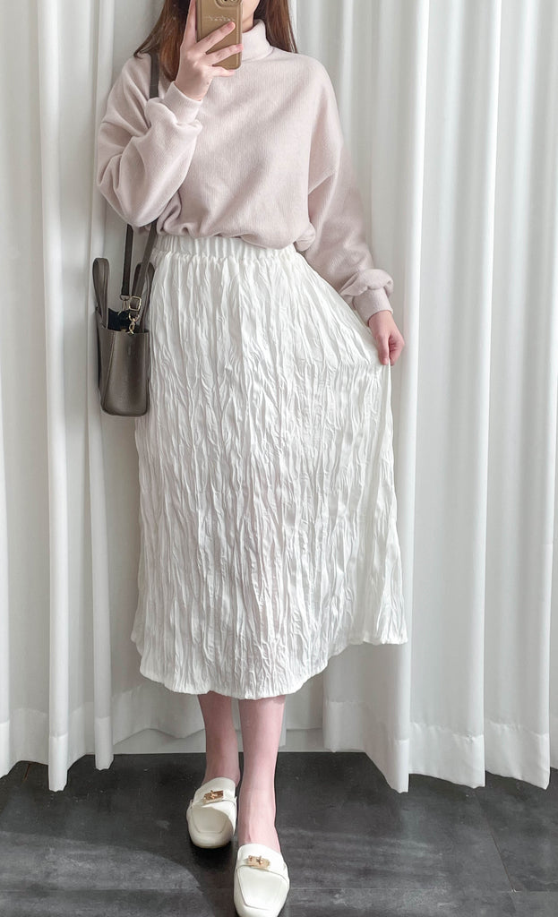 《必收極顯瘦！》Wide Straight 皺皺花邊裙尾大空間直身裙, Skirt/ SK8777