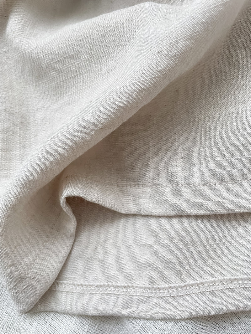 Pleated Front Pants 金屬帶質感麻棉闊褲/ PT8458