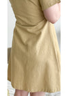 Linen 麻棉顯瘦弧腰線連身裙 Dress/ DS9909 (Beige/Mustard soldout)