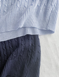 Ribbon Knit Top 針織蝴蝶彈性拼色上衣/ TP9154 (Skyblue sold out)