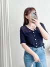 〔夏日百搭〕Lace Collar 空氣感蕾絲領口上衣或外套 Top/ TP9155 (Skyblue/Navy soldout)