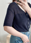 〔夏日百搭〕Lace Collar 空氣感蕾絲領口上衣或外套 Top/ TP9155 (Skyblue/Navy soldout)
