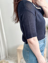 〔夏日百搭〕Lace Collar 空氣感蕾絲領口上衣或外套 Top/ TP9155 (Skyblue/Navy soldout)