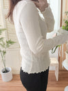 Anden Tee 舒適膚感彈性通花木耳邊/ TP9109 （pre-order Lemon Chiffon)