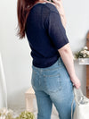 〔夏日百搭〕Lace Collar 空氣感蕾絲領口上衣或外套 Top/ TP9155 (Skyblue/Navy soldout)