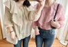 Ruffle Blouse 設計感Ruffle領口輕盈上衣/ BU9074