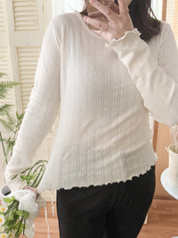 Anden Tee 舒適膚感彈性通花木耳邊/ TP9109 （pre-order Lemon Chiffon)