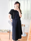 Hollow 幾何織紋排鈕扣百搭微短, Top or Outer/ TP8878 （black sold out)