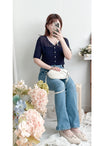 〔夏日百搭〕Lace Collar 空氣感蕾絲領口上衣或外套 Top/ TP9155 (Skyblue/Navy soldout)