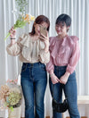 Ruffle Blouse 設計感Ruffle領口輕盈上衣/ BU9074