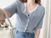 〔夏日百搭〕Lace Collar 空氣感蕾絲領口上衣或外套 Top/ TP9155 (Skyblue/Navy soldout)