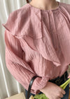 Ruffle Blouse 設計感Ruffle領口輕盈上衣/ BU9074