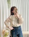 Ruffle Blouse 設計感Ruffle領口輕盈上衣/ BU9074