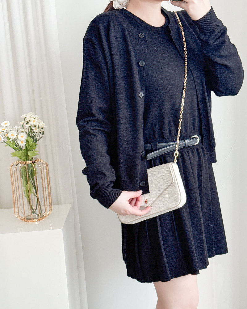 Sophie Set 活力優雅腰帶百褶套裝 （附送腰帶) / SE8095 （pre-order 11月24截單)