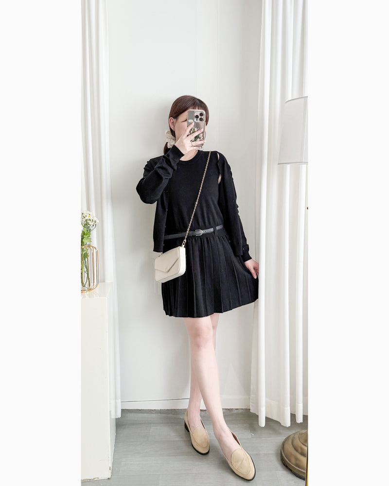 Sophie Set 活力優雅腰帶百褶套裝 （附送腰帶) / SE8095 （pre-order 11月24截單)