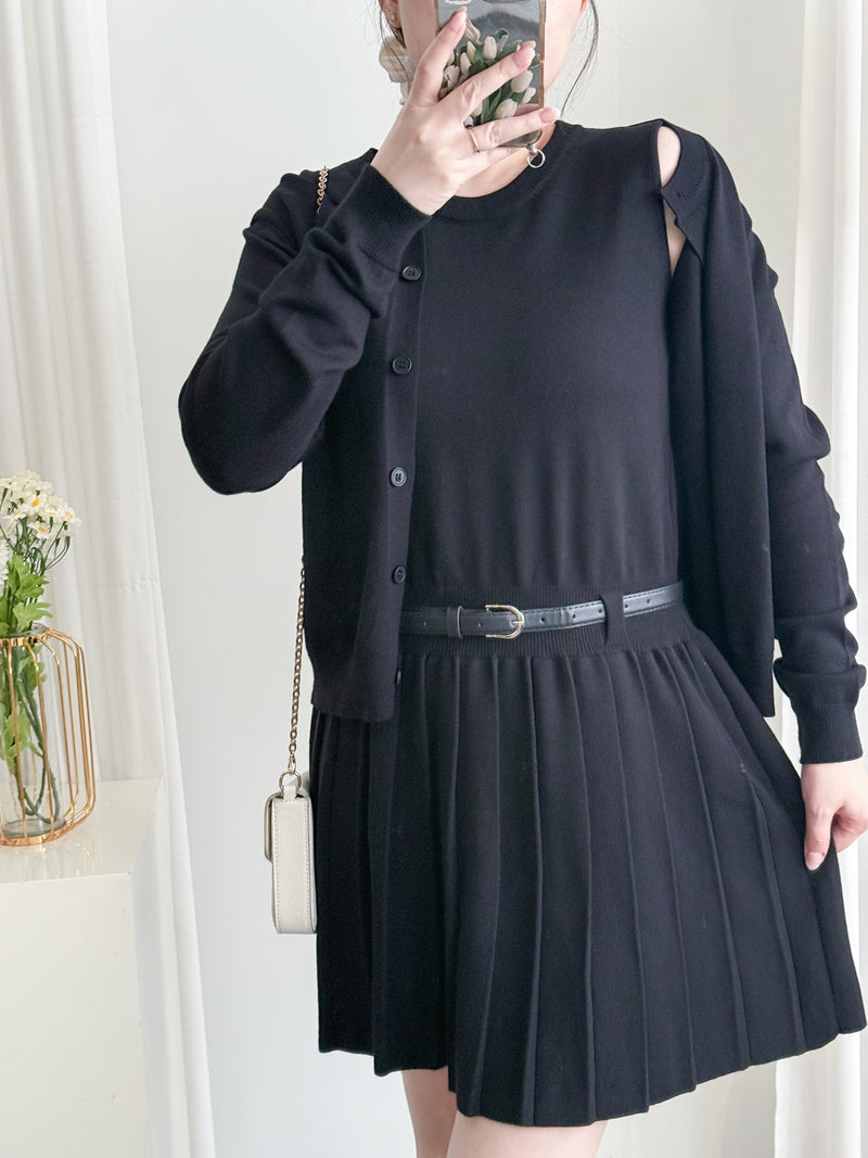 Sophie Set 活力優雅腰帶百褶套裝 （附送腰帶) / SE8095 （pre-order 11月24截單)
