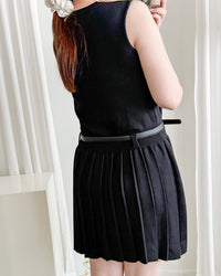 Sophie Set 活力優雅腰帶百褶套裝 （附送腰帶) / SE8095 （pre-order 11月24截單)