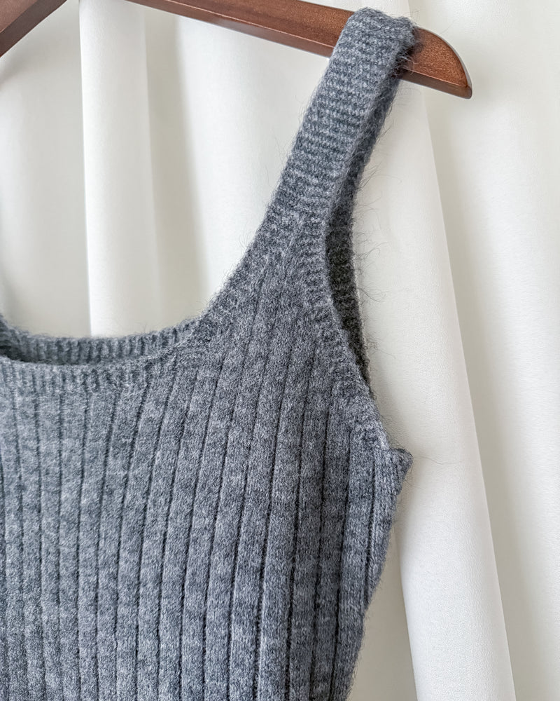 Cable Knitting Set 兩種麻花質感細節方領顯瘦套裝/ SE8093  (pre-order 11月24截單)