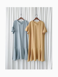 Ruffle Dress 法式荷葉設計幾何領口連身裙/ DS9945 (pre-order)