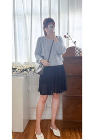 V Braid Knit Top 不起毛彈性線料扭麻花針織衫/ KT8176