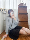 V Braid Knit Top 不起毛彈性線料扭麻花針織衫/ KT8176