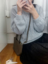 V Braid Knit Top 不起毛彈性線料扭麻花針織衫/ KT8176