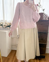 V Braid Knit Top 不起毛彈性線料扭麻花針織衫/ KT8176