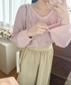 V Braid Knit Top 不起毛彈性線料扭麻花針織衫/ KT8176