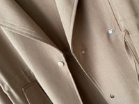 (方便啪鈕)  Trench 中長知性可褶中袖修腰風衣, Jacket/ JK8119