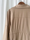 (方便啪鈕)  Trench 中長知性可褶中袖修腰風衣, Jacket/ JK8119