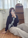 V Braid Knit Top 不起毛彈性線料扭麻花針織衫/ KT8176