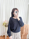 V Braid Knit Top 不起毛彈性線料扭麻花針織衫/ KT8176