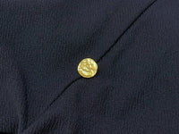 【Intent x Korea label】（100%防皺彈性) Navy V領金鈕扣傘袖開叉裙擺連身裙, Dress/ DS9545