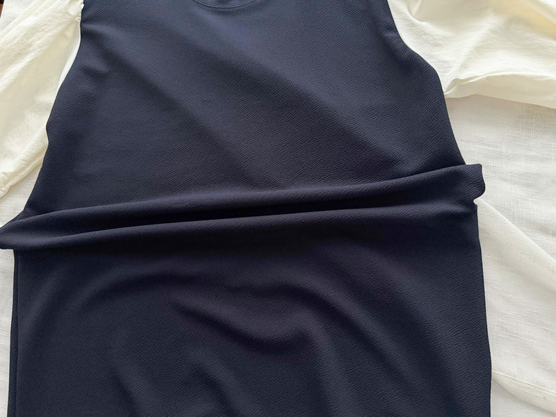 【現貨限量回歸 】Spliced Dress 拼接側開叉無領仿背心裙外穿連身裙/ DS9696