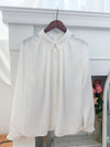 Round Edge Chiffon Blouse 圓角細領口雪紡上衣/ BU9088