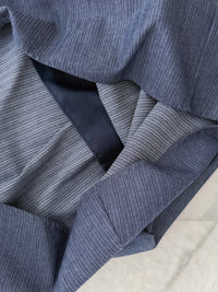 Cotton Denim Stripe Skirt 防皺棉質牛仔色暗條紋傘裙/SK8867