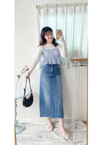 (一SET兩件) Knit Vest SET 彈性針織層次穿搭套裝/ TP9074