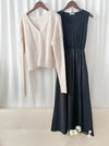 [Limited restock BEIGE]［顯瘦修身］Bliss Journey Dress 四季口袋背心連身裙/ DS9801