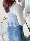 (一SET兩件) Knit Vest SET 彈性針織層次穿搭套裝/ TP9074