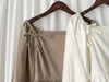Ribbon Blouse 橡筋方領蝴蝶裝飾假修腰裙擺上衣/ BU9075 (Milktea sold out )