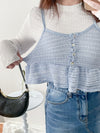 (一SET兩件) Knit Vest SET 彈性針織層次穿搭套裝/ TP9074