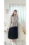 Long knit Top 左右開叉彈性薄線料顯瘦針織/ KT8177