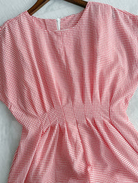 Daily Audrey Dress 輕優雅低調小格子後橡筋連身裙 / DS9951 (Black Sold out)