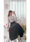 [ Limited return! Pink Only ] Line Floral Blouse/ 氣質精緻花布通花上衣/ BU9077