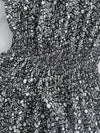 Shadow Floral Dress 黑白影子印花修腰連身裙/ DS9953