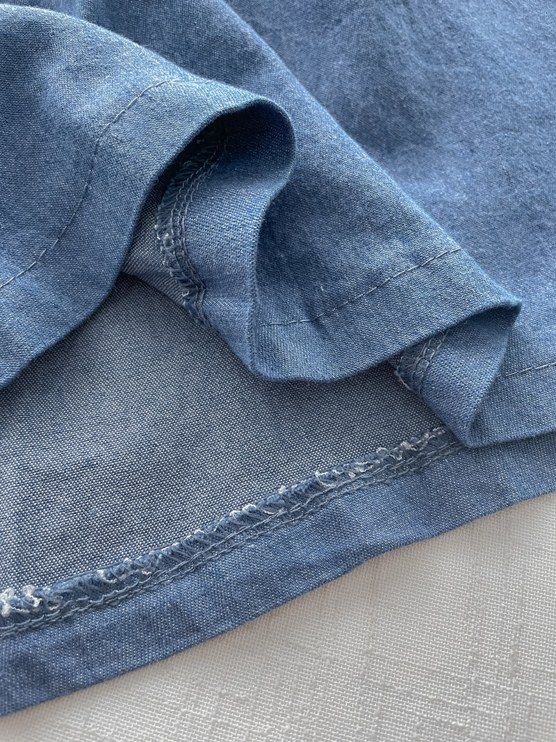 Asymmetrical Denim Shorts 仿裙子百搭牛仔短褲/ PT8462
