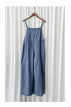 Denim Jumpsuit 肩帶可調顯瘦簡約牛仔色連身褲/ PT8463
