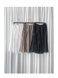 Ribbon Flowing Dress 微光澤輕盈飄逸絲帶裙/ SK8897 (black/white sold out)